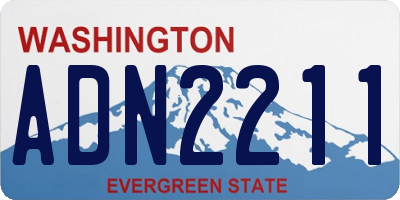 WA license plate ADN2211