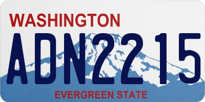 WA license plate ADN2215
