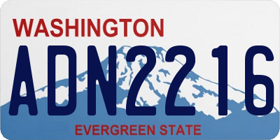 WA license plate ADN2216