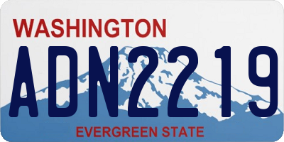 WA license plate ADN2219