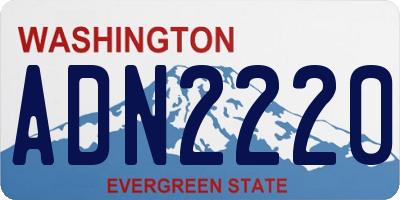 WA license plate ADN2220