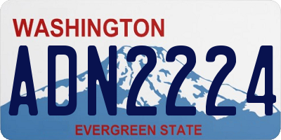WA license plate ADN2224