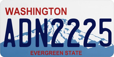 WA license plate ADN2225