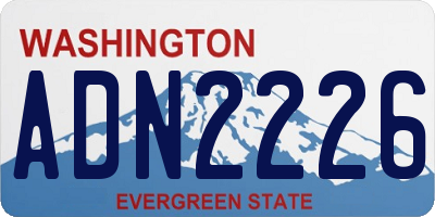 WA license plate ADN2226