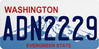 WA license plate ADN2229
