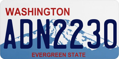 WA license plate ADN2230