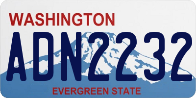 WA license plate ADN2232