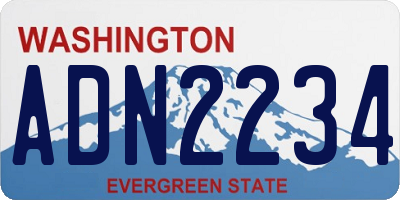 WA license plate ADN2234
