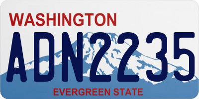 WA license plate ADN2235