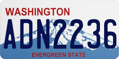 WA license plate ADN2236