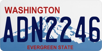 WA license plate ADN2246