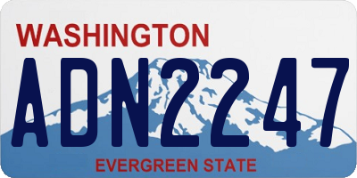 WA license plate ADN2247