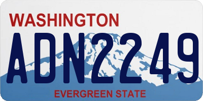 WA license plate ADN2249