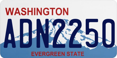 WA license plate ADN2250