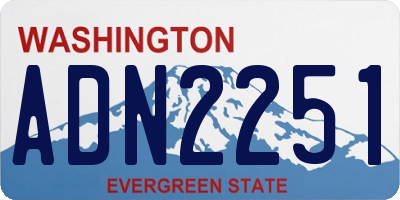 WA license plate ADN2251