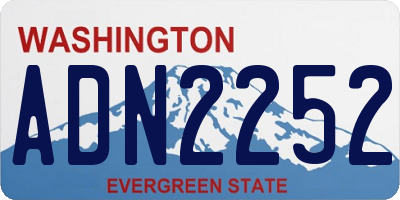 WA license plate ADN2252