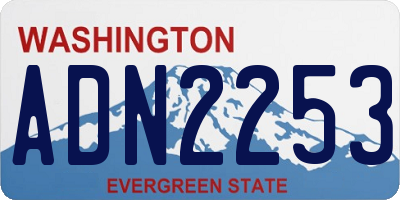 WA license plate ADN2253
