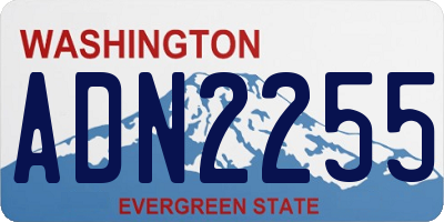 WA license plate ADN2255