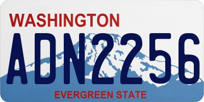 WA license plate ADN2256
