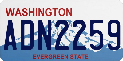 WA license plate ADN2259