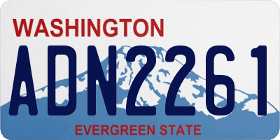 WA license plate ADN2261
