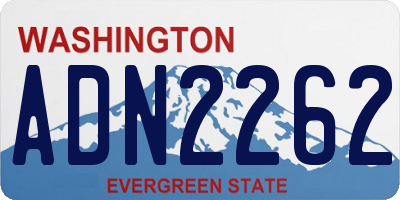 WA license plate ADN2262