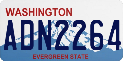WA license plate ADN2264