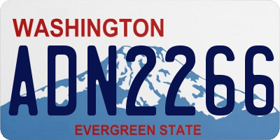 WA license plate ADN2266
