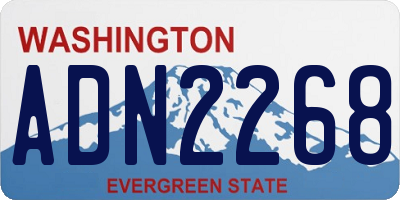 WA license plate ADN2268
