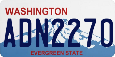 WA license plate ADN2270