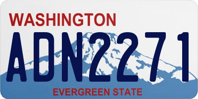 WA license plate ADN2271