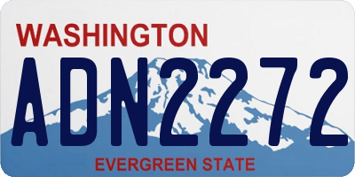 WA license plate ADN2272