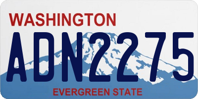 WA license plate ADN2275