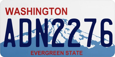 WA license plate ADN2276