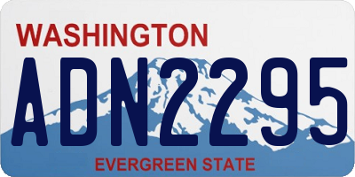 WA license plate ADN2295