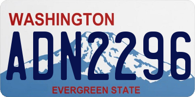 WA license plate ADN2296