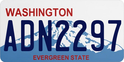 WA license plate ADN2297