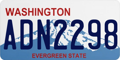 WA license plate ADN2298