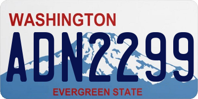 WA license plate ADN2299