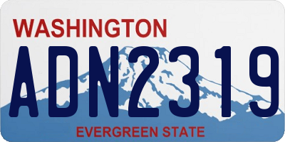 WA license plate ADN2319