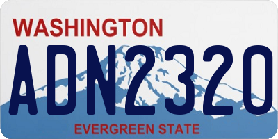 WA license plate ADN2320