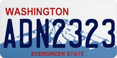 WA license plate ADN2323