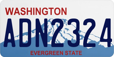WA license plate ADN2324