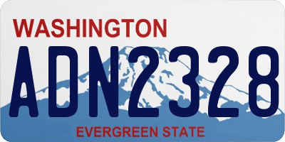 WA license plate ADN2328