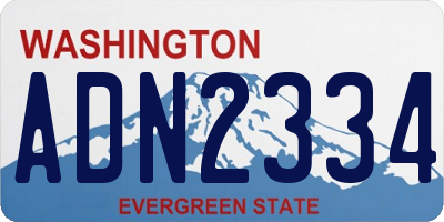 WA license plate ADN2334