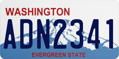 WA license plate ADN2341