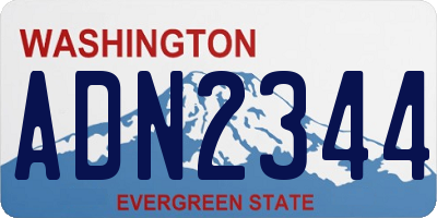 WA license plate ADN2344