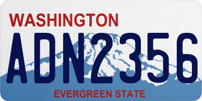 WA license plate ADN2356