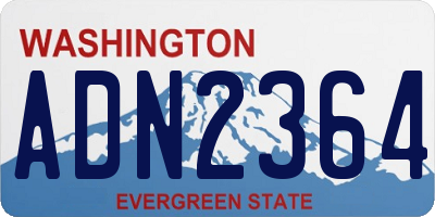 WA license plate ADN2364