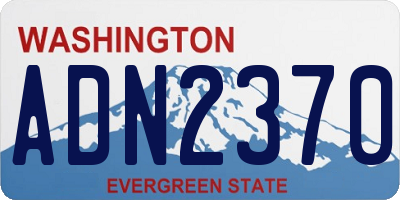 WA license plate ADN2370